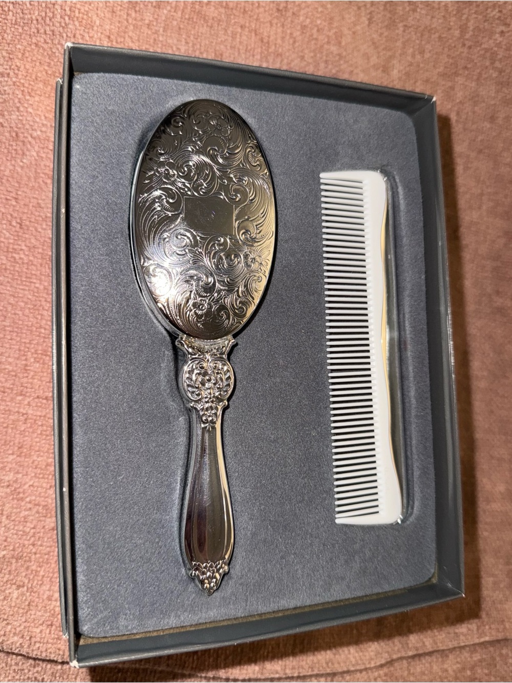Vintage Eastern Sterling Silver Girls Brush & Comb set 855, Unengraved (NIB)